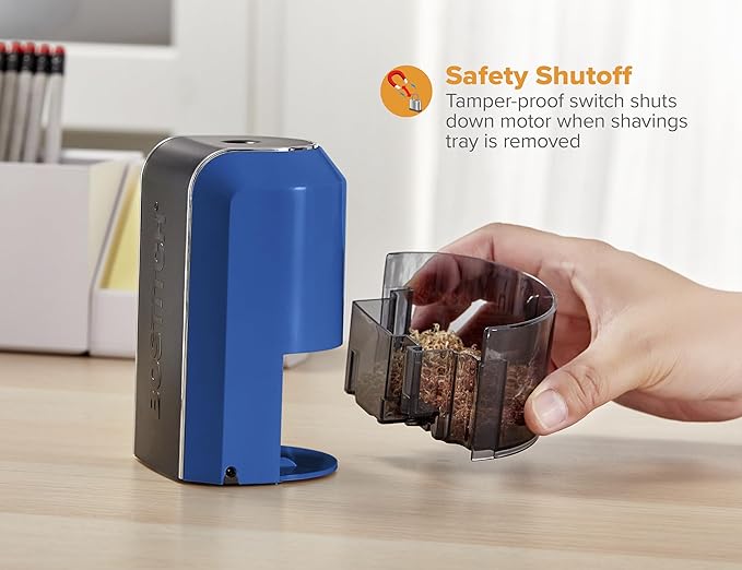 Bostitch Office Vertical Electric Pencil Sharpener, Powerful Stall-Free Motor, Prevents Over-Sharpening, Blue (EPS5V-Blue)