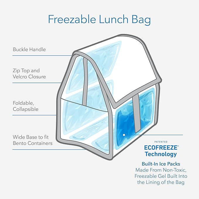 Packit, Bag Lunch Freezable Charcoal Camo
