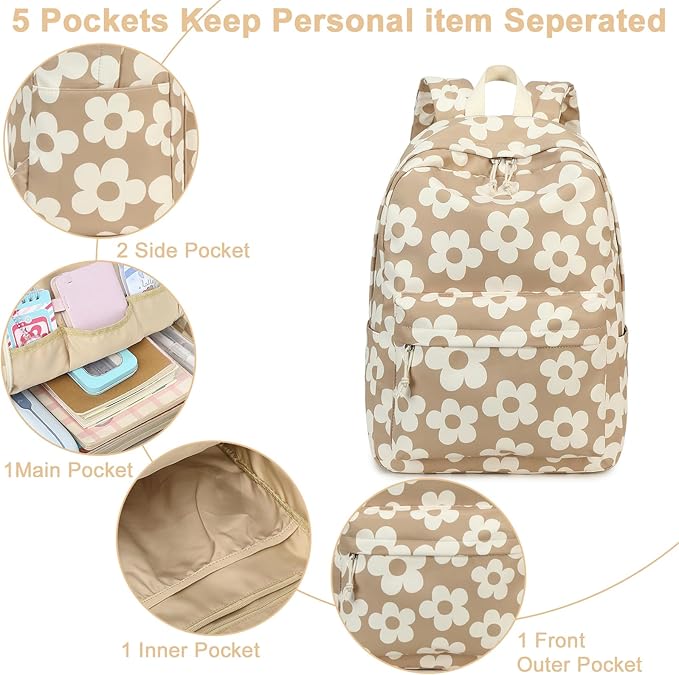 School Backpack for Teen Girls Women Laptop Backpack College Bookbags Middle School Travel Work Commuter Back Pack