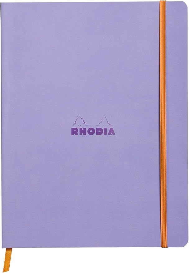 Rhodia Rhodiarama SoftCover Notebook - 80 Lined Sheets - 9 3/4 x 7 1/2 - Iris Cover, 117509C