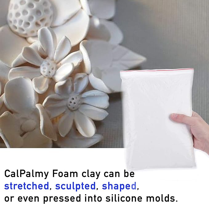 Moldable Cosplay Foam Clay (White) – High Density and Hiqh Quality for Intricate Designs | Air Dries to Perfection for Cutting with a Knife or Rotary Tool, Sanding or Shaping