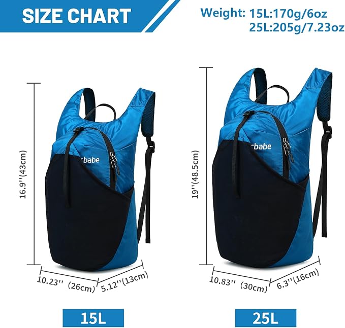 Ultra Lightweight Foldable Backpack,Water Resistant Small Packable Hiking Daypack Outdoor Camping Travel Bag