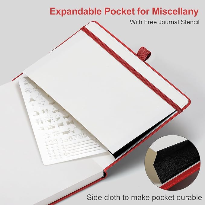 AHGXG Dotted Journal Notebook, 160 Numbered Pages, A5 Size (5.7'' x 8.3'')