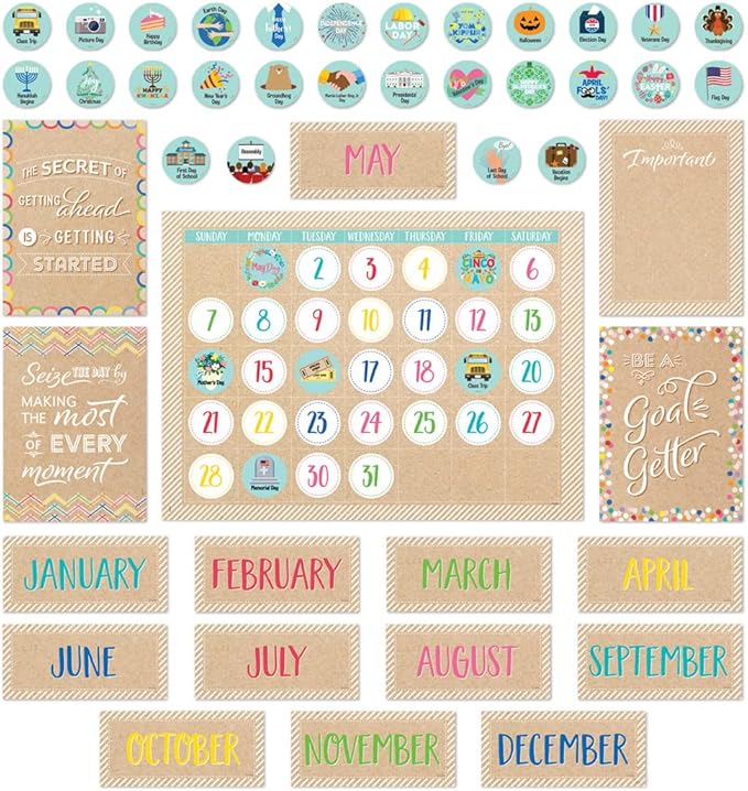 CTP Krafty Pop Calendar Set Bulletin Board (Creative Teaching Press 10874)