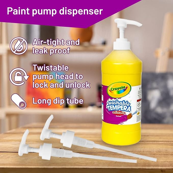 Kids Painting Set, Washable Paint for Kids with Pump Dispenser, Non Toxic Washable Finger Paints 16 oz Each Toddler Painting Supplies Gifting Bundle for Classroom