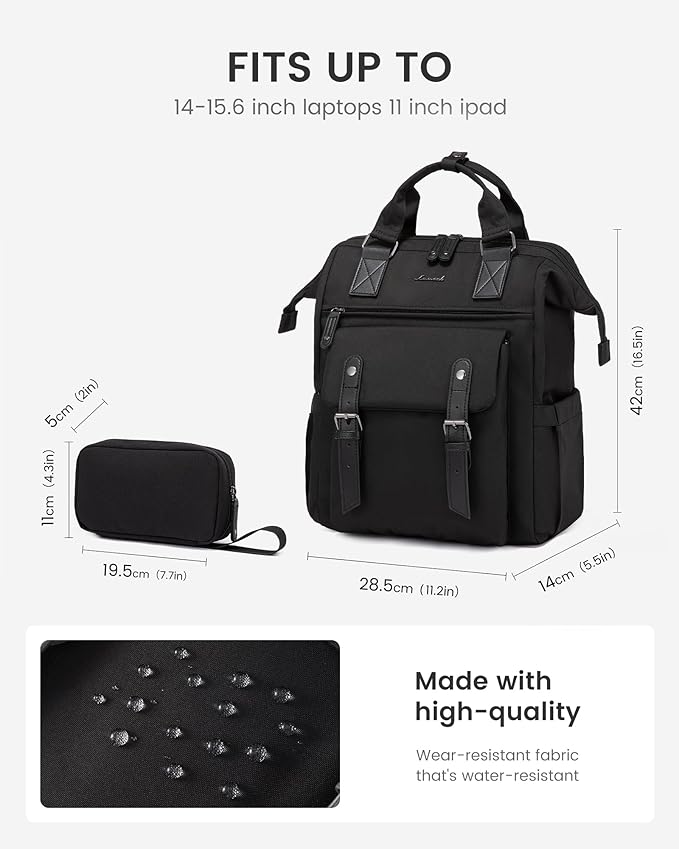 LOVEVOOK Laptop Backpack for Women with Giant Tumbler Holder Pocket,15.6 inch Waterproof Travel Backpack Purse Computer Laptop Bag