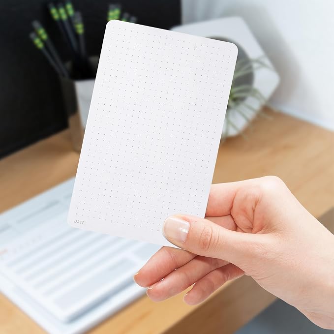 Notsu Dot Grid Small Desk Notepad 2 Pack, 3.9" x 6.3"