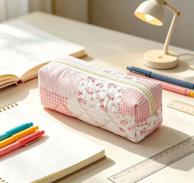 Pencil Case, Pencil Pouch for Women, Pencil Case Small, Pencil Pouch Aesthetic (Trend floral pink)
