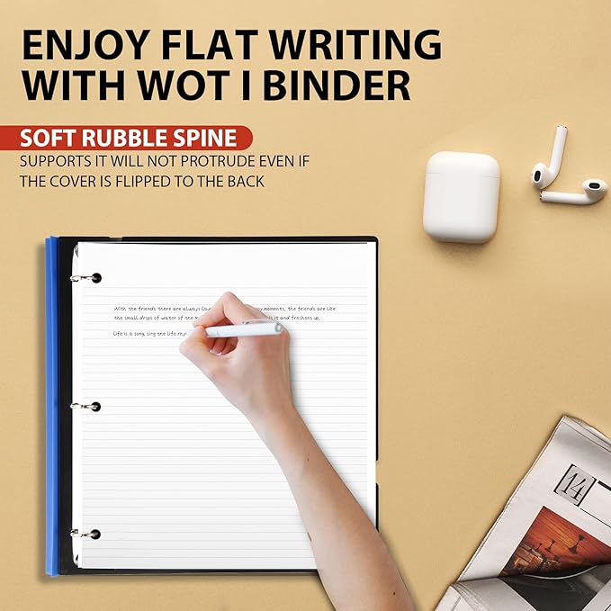 WOT I 12-Pack Telescoping 3 Ring Binder(0.75"), Expandable Flexible Binder - Patented Design for Easy Portability, Holds 8.5"x11" Paper, 4 Vibrant Colors, Perfect for School, Office&Home Organization