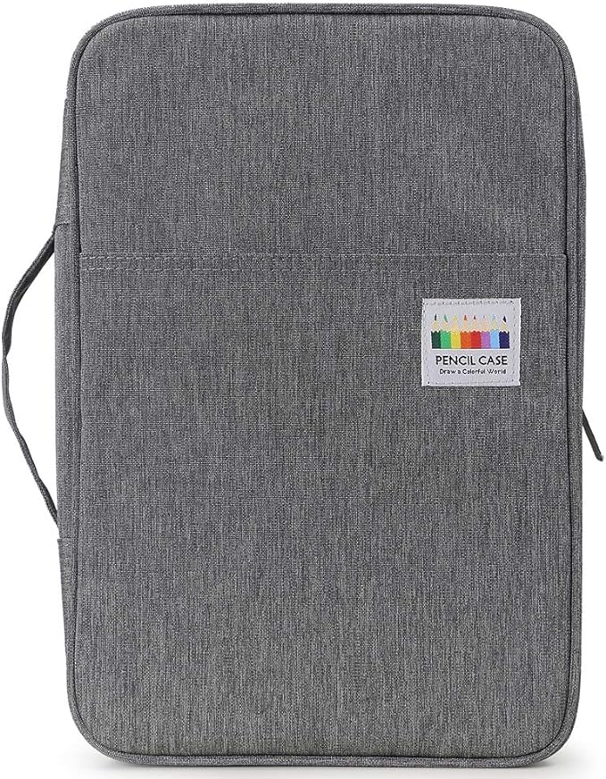 YOUSHARES Big Capacity Colored Pencil Case - 300 Slots large Pen Case Organizer with Multilayer Holder for Prismacolor Colored Pencils & Gel Pen (Grey)