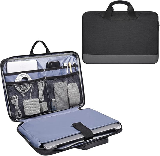 15.6 Inch Laptop Sleeve Bag, Men Women TSA Case for Macbook Pro 16 M5 M4 M3 M2 M1, Lenovo Ideapad 15.6, HP Envy/Victus 15.6, Acer Aspire/Nitro 5 15.6, Dell 15 16, ASUS Chromebook 15 16 Case, Black