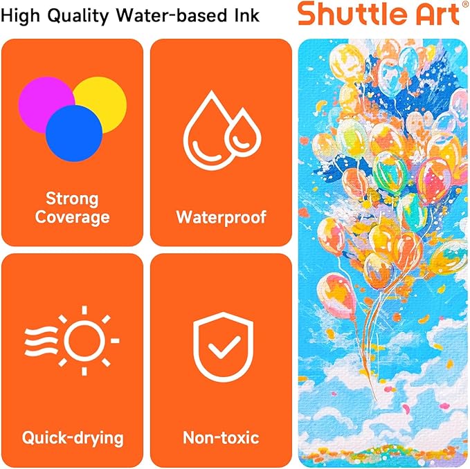 Shuttle Art 60 Colors Dual Tip Acrylic Paint Markers, Brush Tip and Fine Tip Acrylic Paint Pens for Rock, Ceramic, Wood, Canvas, Plastic, Glass, Stone, Calligraphy, Card Making, DIY Crafts