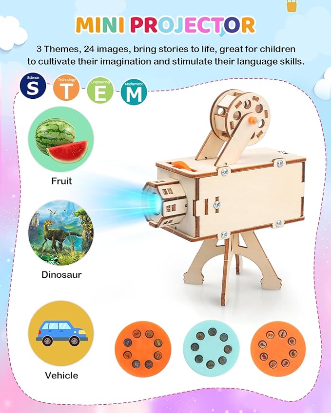 9 in 1 STEM Science Kits for Kids 6-7-8-10-12, Toys for Ages 8-13, Gifts for 6 7 8 9 10 11 12 13 Year Old Boys and Girls, Wooden 3D Puzzles, Educational Projects, Crafts Building Kits