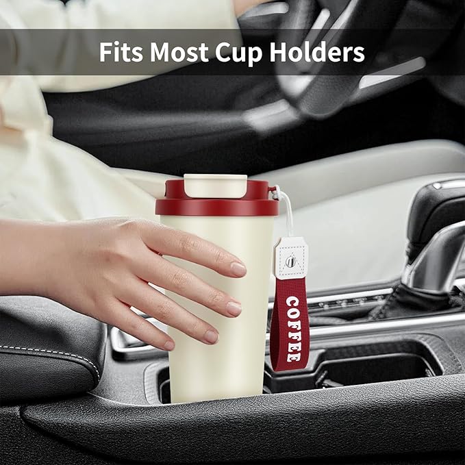 Stainless steel insulated Tumbler Portable leak-proof coffee mug 18oz sports water Bottle suitable for car cup holder BPA-free insulated water bottle for sports，school，travel，Classic Red