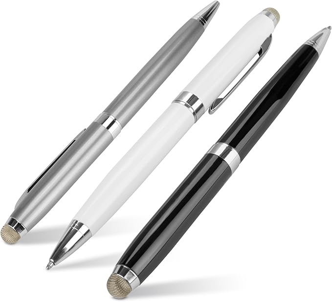 BoxWave Stylus Pen Compatible with Boogie Board Blackboard Smart Scan Reusable Notebook - EverTouch Meritus Capacitive Styra, Capacitive Stylus with Rollerball Pen - Jet Black