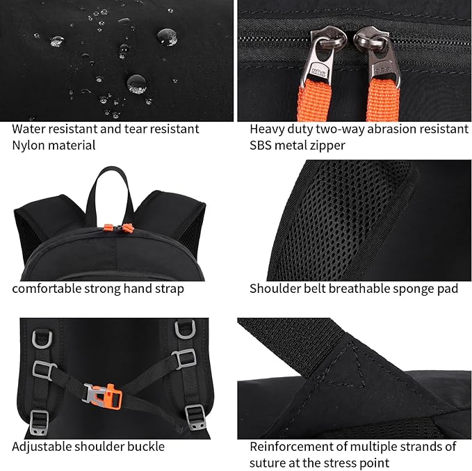 FENGDONG 35L Lightweight Foldable Waterproof Packable Travel Small Hiking Backpack Daypack for men women