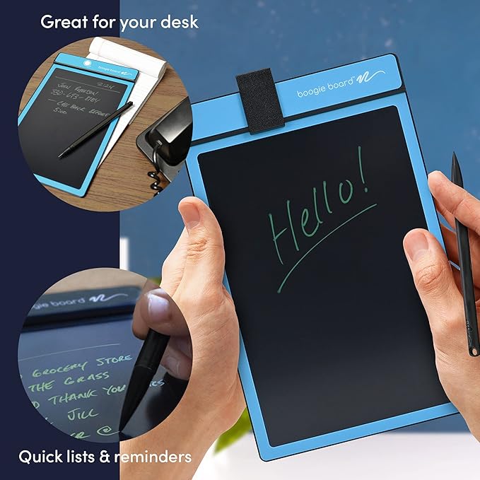 Boogie Board Basics Reusable Writing Pad - Digital Drawing Tablet, LCD Writing Pad with Instant Erase and Stylus Pen - Perfect for Writing, Drawing, and Note-Taking