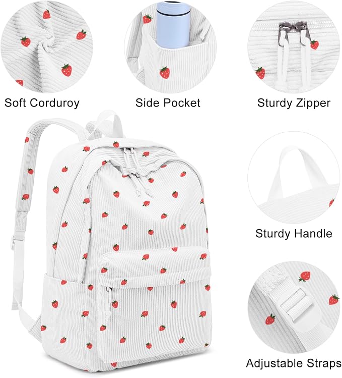 ZUBOND Girls Backpack, Lightweight School Bookbag for Teens, College Students Women & Men, Cute Large Laptop Backpack Fits 15.6 Inch Notebook