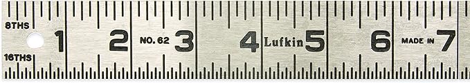 Crescent Lufkin 1-1/4" x 3' Steel Rule - 623FTN , Black