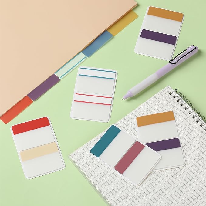 Mr. Pen- Sticky Index Tabs, 500 Pcs, 21 Sets, Colorful, Writable Colored Pages Markers Labels for Reading Notes, Books, Binders, Notebook, Folders and Classify Files, Water-Resistant