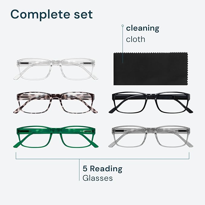 Gaoye 3.0 Professional Reading Glasses for All Day - Computer Readers with Blue Light Protection - Value Pack