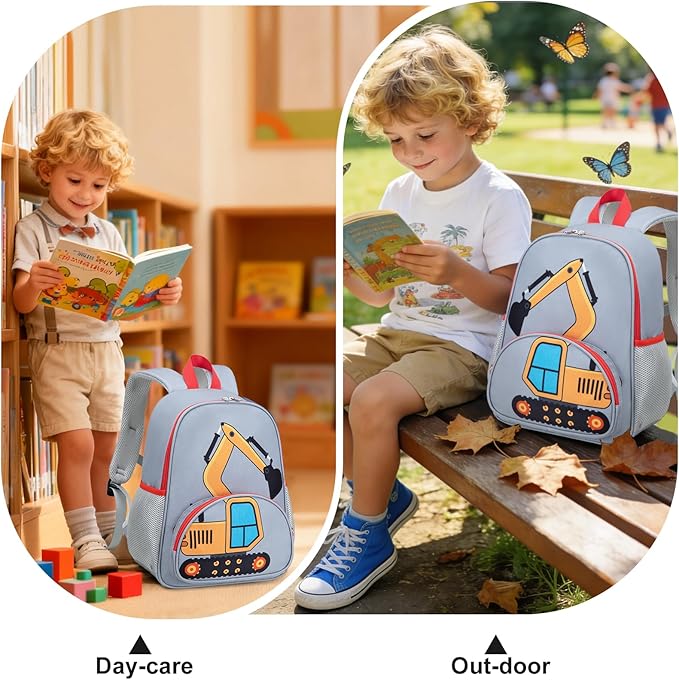 LOIDOU Toddler Backpack Boys Kids Preschool Kindergarten School Backpack Book Bag for Daycare Nursery Travel