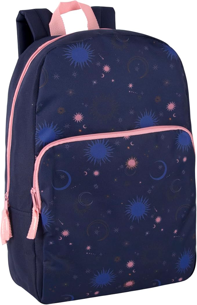 Trail maker Fun School Backpack for Elementary Middle School Girls and Boys | 17 Inch Printed Backpacks for School Kids, Travel (Twilight Twirls)
