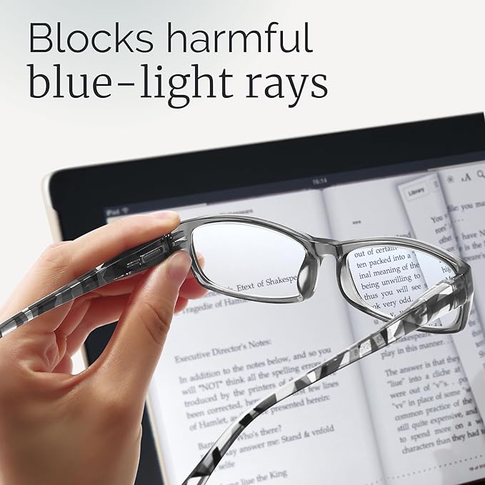 Gaoye 1.75 Reading Glasses for Women, 6 pack Fashion Readers for Women Spring Hinge Eye Glasses, Blue Light Reading Glasses