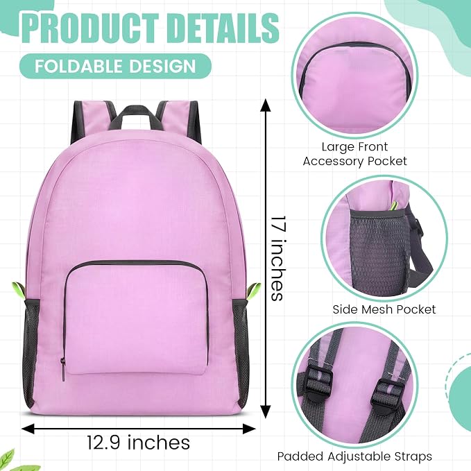 Jexine 10 Pcs Backpacks Bulk 16.5 Inches Lightweight Travel,Spring Pastel | Basic Book Bags for School Outdoor, Foldable Storage, Ideal Students Adults Commuters, Bulk Backpack Set for Teams