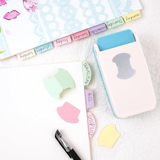 Tab Punch, Tab Puncher for Paper Crafts, DIY Index Tabs Puncher Loose Leaf Separator Label Punches for Planner Inserts, Bible Tabs, Journaling DIY Scrapbooking Notebook Handmade Craft Project