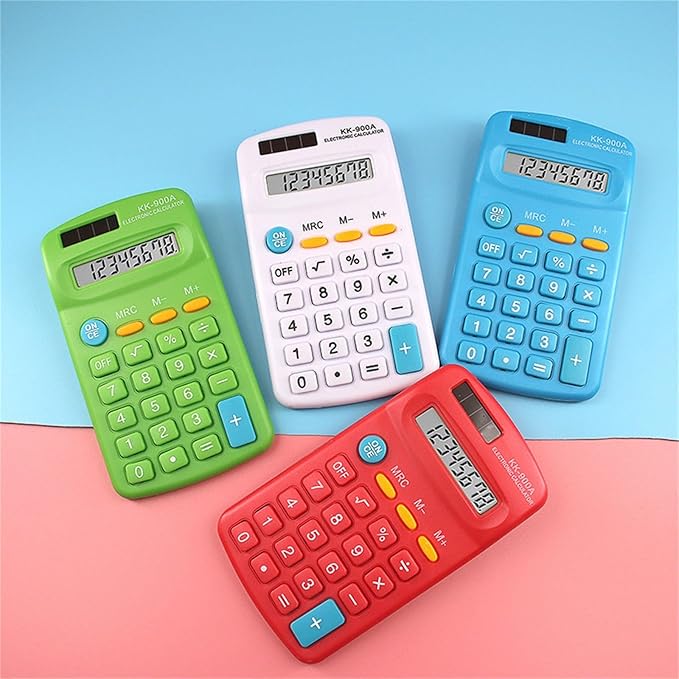 Calculators Desktop,12 Digits Big Buttons Dual Solar Power and Battery Basic Calculator with Large LCD Display,Basic 4 Function Calculator for Students Business Office Home School