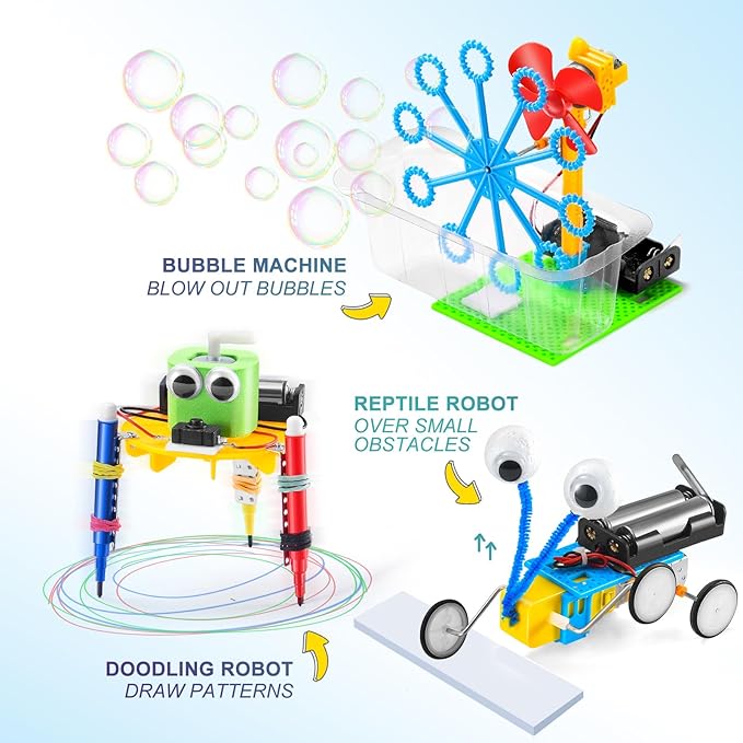 BeAndge STEM Kits for Kids Age 6-8 8-10 - Boy Gifts for 6 7 8 Year Old Boys Birthday Gift, STEM Toys for Age 8-13, Science Kits for Kids 5-7 8-12, Robotics Experiment Engineering Robot Building Crafts