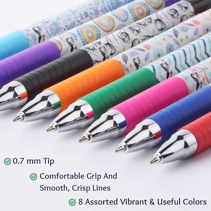 Mr. Pen- Bible Journaling Pens, 8 Pack Assorted Color, No Bleed Pens for Bible Journaling