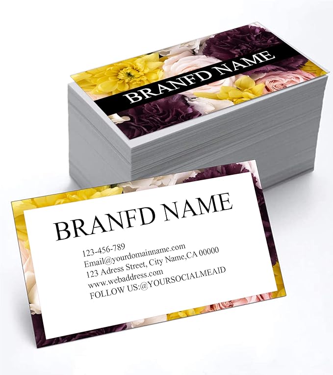 Custom Business Premium Cards 200 PCS, 3.5x2 inches Customizable Design with Luxurious Soft Texture All Business Designs 500 cards No Additional Charge