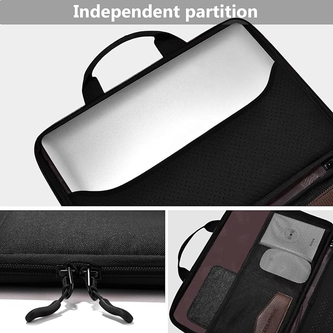 Hseok Laptop Sleeve 13-14 Inch Case Briefcase Compatible with MacBook Neo Pro 14 M5/M4/M3/M2/M1, All Models 13.3 Mac Air/Pro, XPS 13 14, Most Popular 13"-14" Notebooks,B04K01