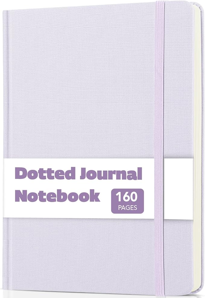 Mr. Pen- Dotted Journal Notebook, A5 Medium Size (5.7"x8.4"), 160 Pages (80 Sheets), Fabric Hardcover, 100 GSM Thick Paper, Bullet Dotted Journal for Planning, Tracking