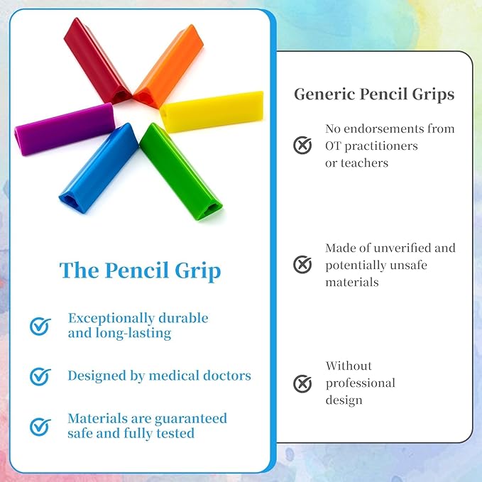 12PCS Triangle Pencil Grips for Kids Handwriting, Ergonomic Pencil Gripper for Toddlers & Preschoolers, Writing Posture Correction Aid, Universal for Righties & Lefties, 6 Assorted Colors