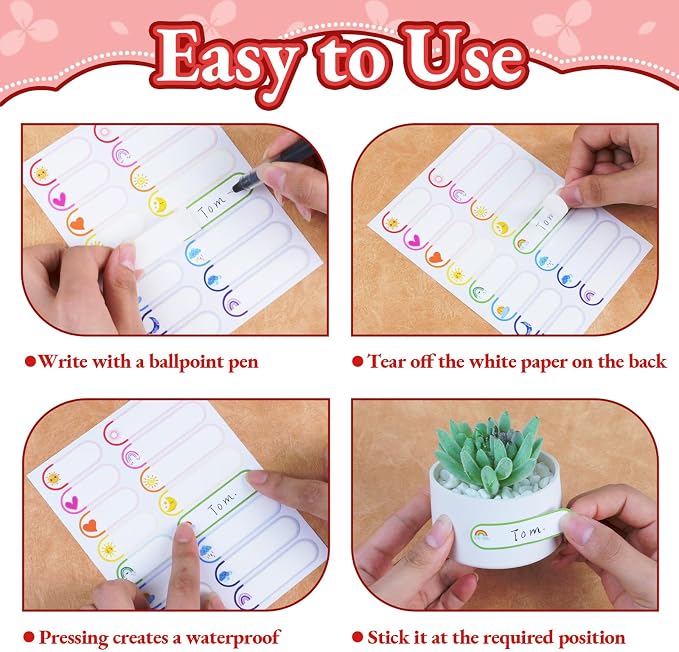 608PCS Daycare Labels, Bottle Name Labels for Kids (Weather) | Waterproof Labels for Bottles | Baby Name Label | Nursery and Preschool Essentials