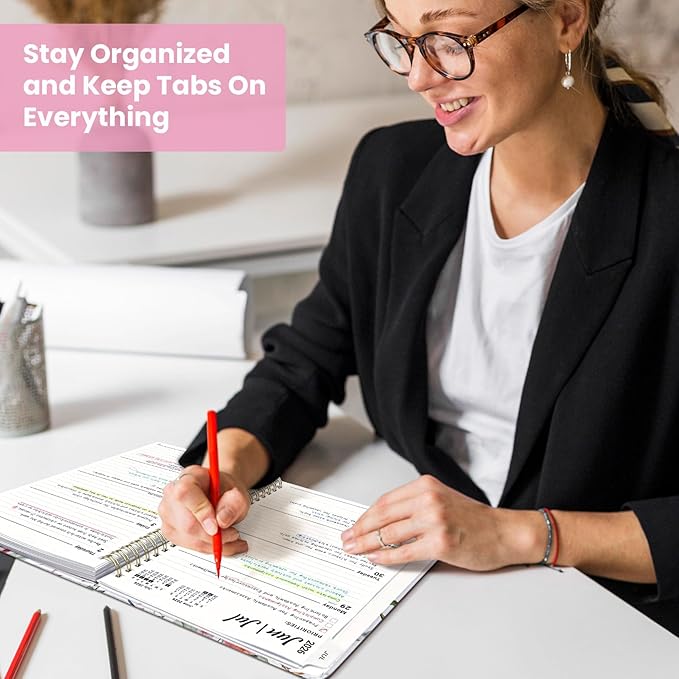 Planner 2026-2027, Monthly and Weekly Academic Planner July 2026 - June 2027, Hardcover Student Teacher Planning Agenda Calendar Book with Tabs, Perfect for Office School Supplies, A4 (8.5" x 11") - Songbird Bloom