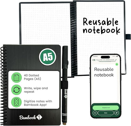 BAMBOOK - Digital notebook with pen A5 Classic Original Polka Dot - Digital notebook