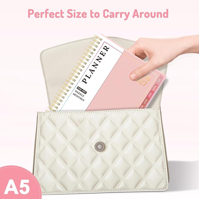 Teacher Planner 2026-2027, Forvencer Academic Planner 2026-2027, Jul 2026 - Jun 2027, 6.3" x 8.5", Weekly & Monthly Planning Book with 7 Periods, Agenda for Teacher Student, A5, Polka Dot Style