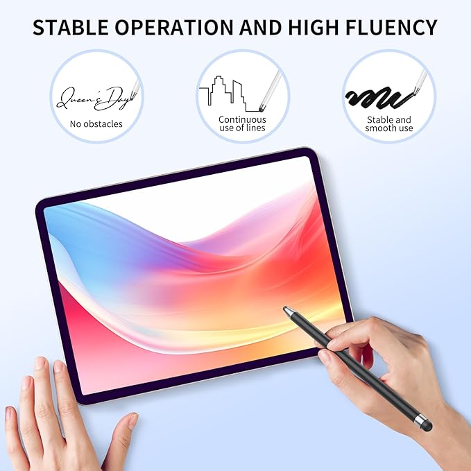 Stylus (10Pcs), Stylus Pen for Touchscreen, High Precision and Sensitivity Stylus Pen for Android Smartphone and Tablets, Compatible with All Capacitive Touch Screen (Klein Blue)