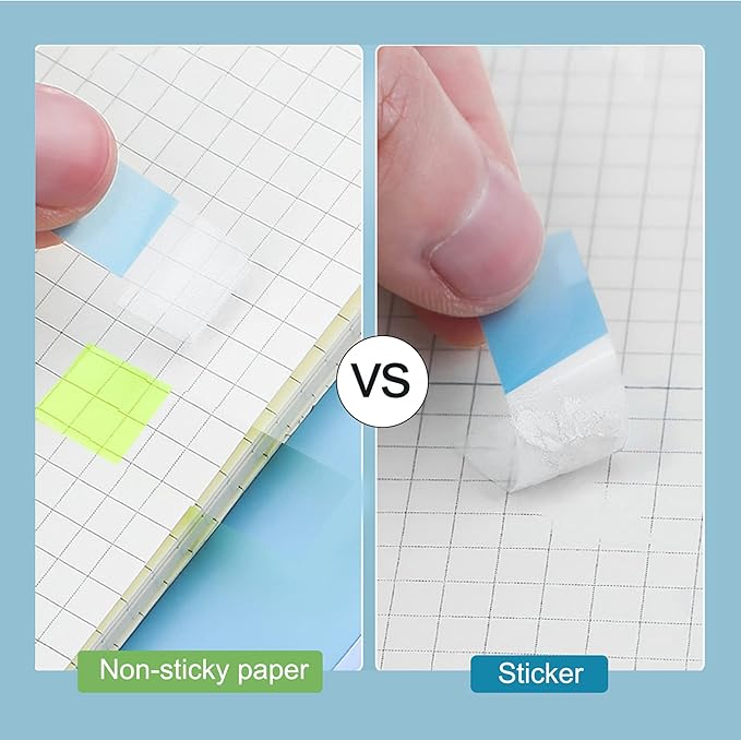 Golcellia 1280 Pieces, Transparent Sticky Notes, Page Markers, Book Tabs, Sticky Note Tabs, Sticky Tabs, Page Tabs, Label Stickers, Pop Up Index Tabs, Tabs Flags Stickers, Index Tabs Flags