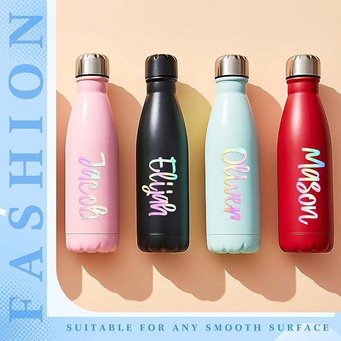 UV DTF Cup Wrap Letter Stickers Vinyl Decals,None | Personalized Name Stickers for Water Bottles Tumblers, Waterproof UV DTF Alphabet A-Z Stickers for 14-42oz Mugs DIY Craft