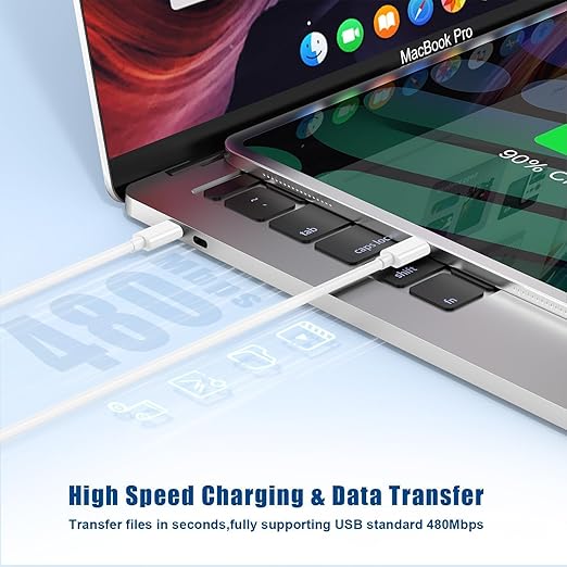 iPhone 17 16 15 Charger/6ft Type C to C Charging Cable Cord Long,USB C Fast Charging Block Plug for Apple iPhone 17 Pro Max/17 Air/16 Pro/16/15 Plus/AirPods/iPad/mini Plug Cube Birck Box Power Adapter