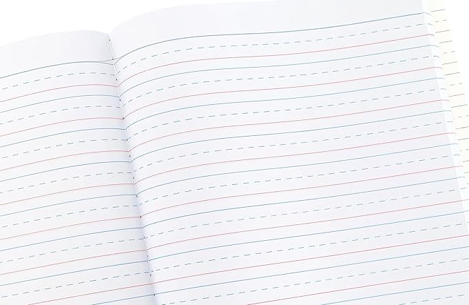 Primary Composition Grades K-2, Full-page 1/2" Primary Ruled, 100 Sheets Notebook Size 9.75 x 7.5, Marble Colors, 4-Pack