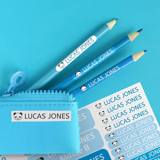 620 Custom Name Labels for Clothing & School Supplies – 400 Iron-On Fabric Labels + 220 Waterproof Stickers for School, Daycare & Nursing Home