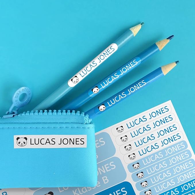 620 Custom Name Labels for Clothing & School Supplies – 400 Iron-On Fabric Labels + 220 Waterproof Stickers for School, Daycare & Nursing Home