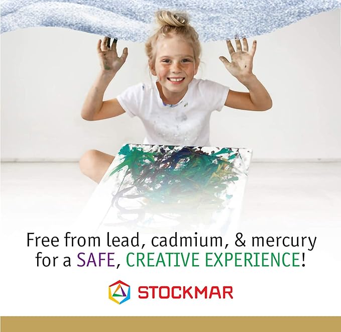 Stockmar Beeswax Block Crayons, Set of 8 - Non Toxic, Safe, Natural Jumbo Crayons For Kids & Adults - Waldorf Homeschool -Waldorf Art Supplies - In Storage Tin Case, Made in Germany