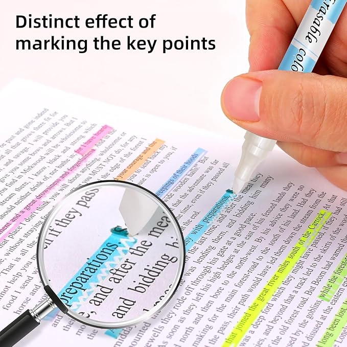 Erasable Highlighters, Dual Tip Bible Highlighters Erasable,Aesthetic Highlighter Assorted Colors,Cute Pastel Highlighter No Bleed Through for School,Journaling,Office,6 Pack Large Capacity